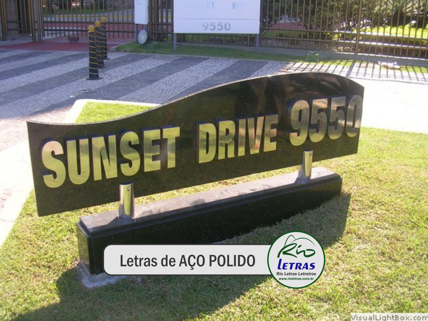 Letras-de-aco-polido-sunset-drive Letras de Aço Polido