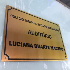 Placa de Inauguração de Acrílico