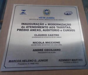 Placas de Inauguração de alumínio com gravação digital