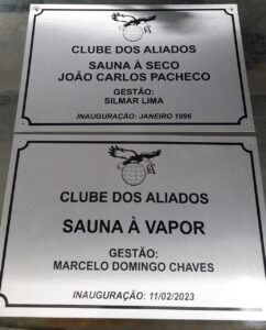 Placas de Inauguração de metal com gravação digital