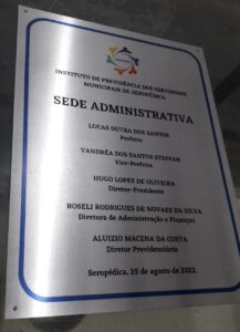 Placas de Inauguração de alumínio com gravação digital