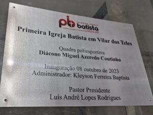 Placas de Inauguração de metal com gravação digital