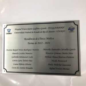 Placas de Inauguração de aço com gravação digital