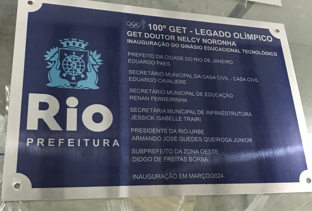 Placas de Inauguração de metal com gravação digital