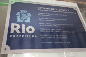 Placas de Inauguração de aço com gravação digital