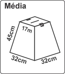 Urna de acrílico média