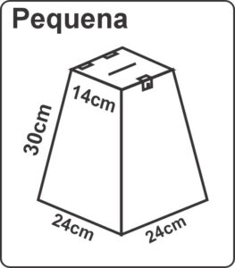 Urna de acrílico pequena